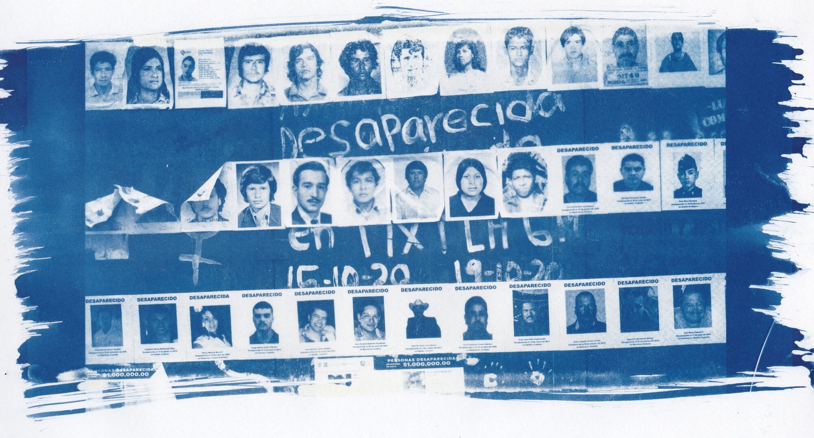 Desaparecidos · Ciudad de México · cyanotype on bristol