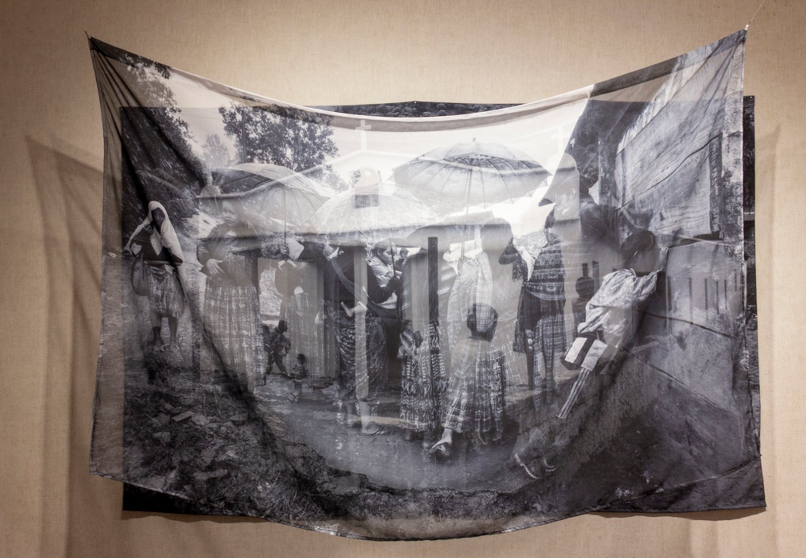 Echoes of Resilience — B&W sublimation on polyester, HMPC gallery view