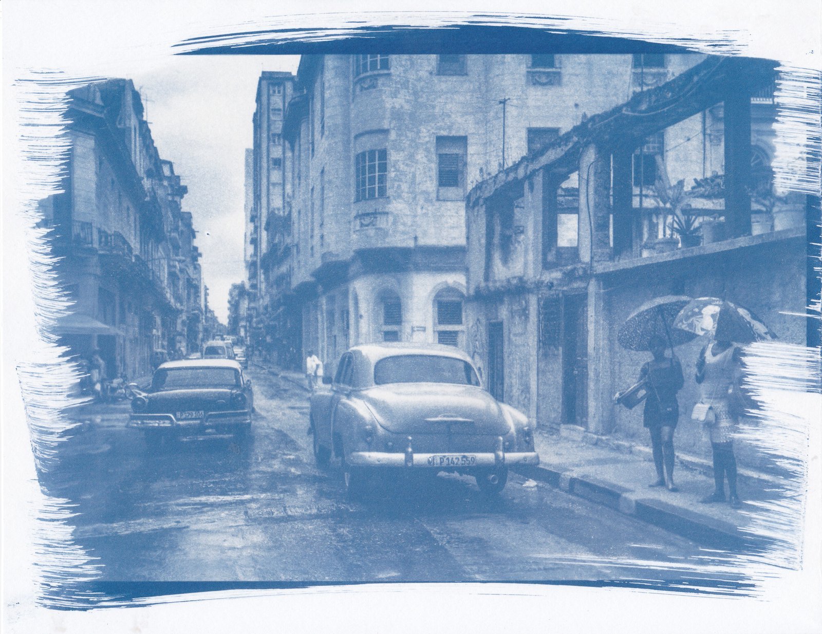 Calle Neptuno · Havana, Cuba · cyanotype on bristol