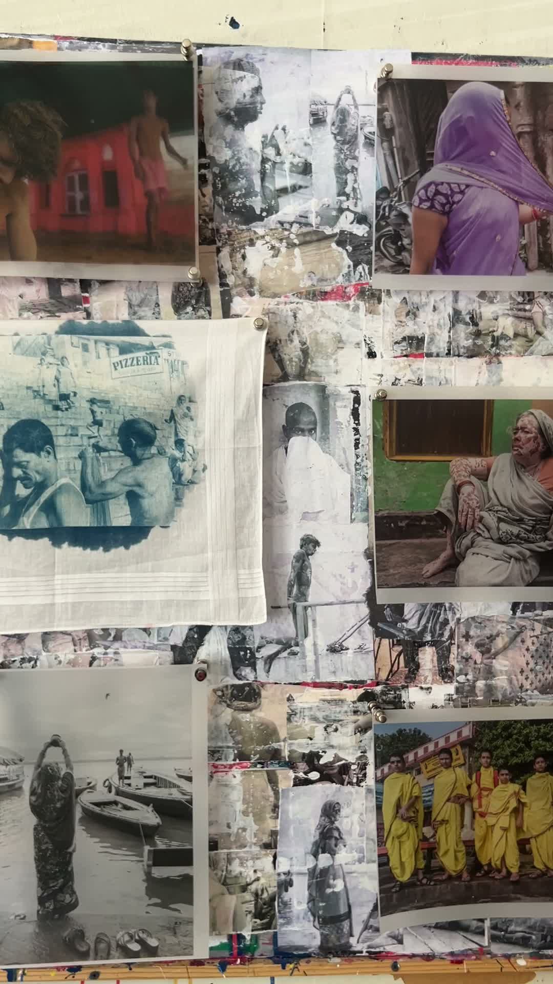 Studio Wall Studies — temporary installations on magnetic sheet metal